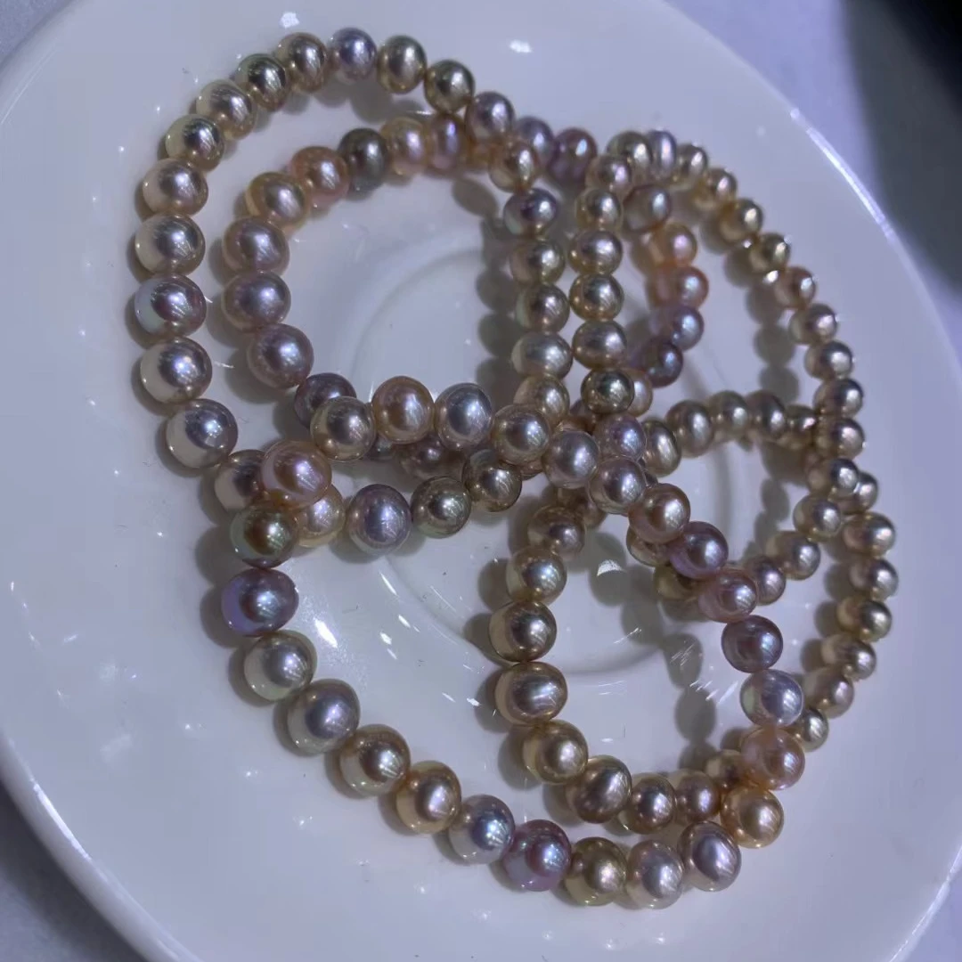 A49天然淡水无核珍珠手链简约百搭款7-8mm（多样性发其一）