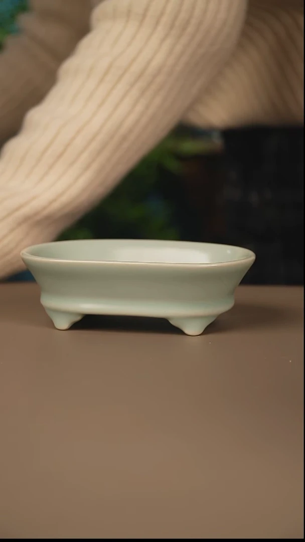 仿古水仙盆微暇