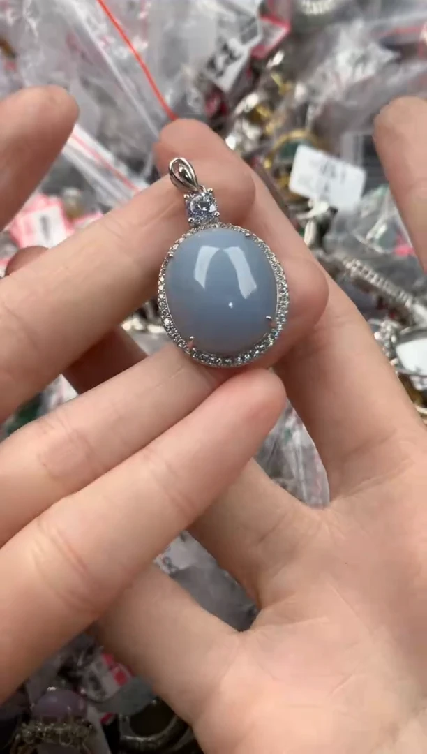 银S925镶嵌戒指翡翠555   5