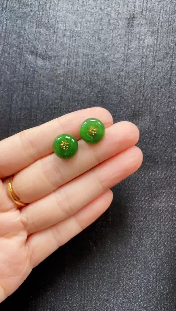 和田玉银S925镶嵌耳饰多样性发一