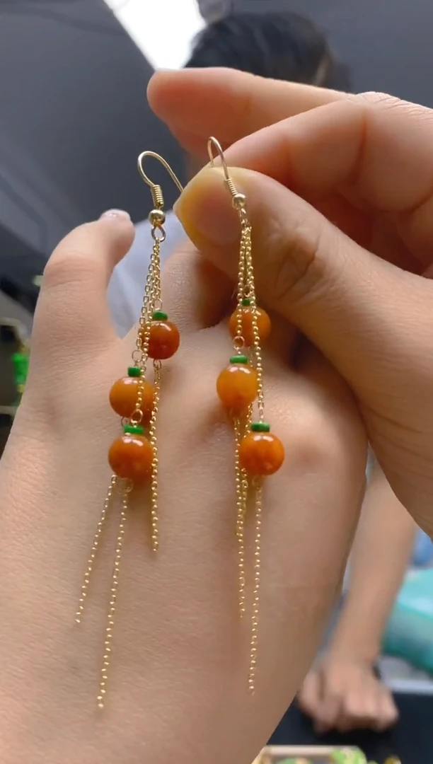 【闪购商品】翡翠耳饰合金287翡翠耳钩