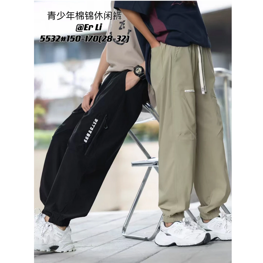 5532高端专享春款工装休闲裤黑色（光）