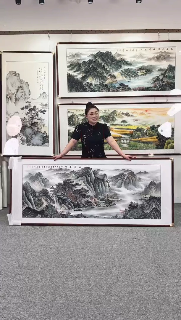 国画纯手绘208x86春和景明