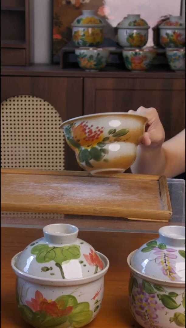 摆件景德镇高温釉下彩日用餐具