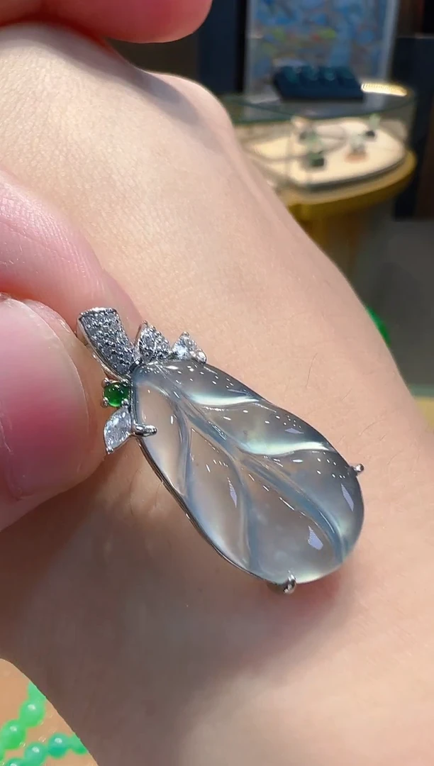 翡翠银S925镶嵌吊坠(不含链)多样性发其一