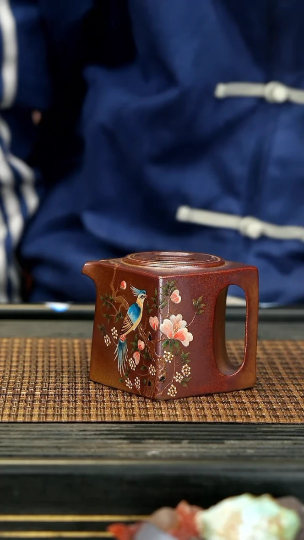 【闪购商品】紫砂茶壶46阳羡四方 柴烧