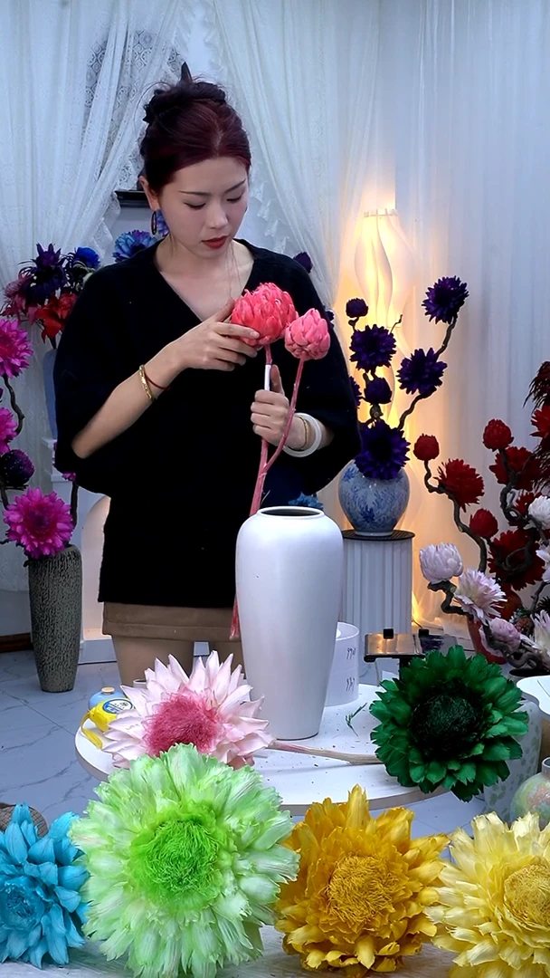 永生洋蓟亮粉2头9900