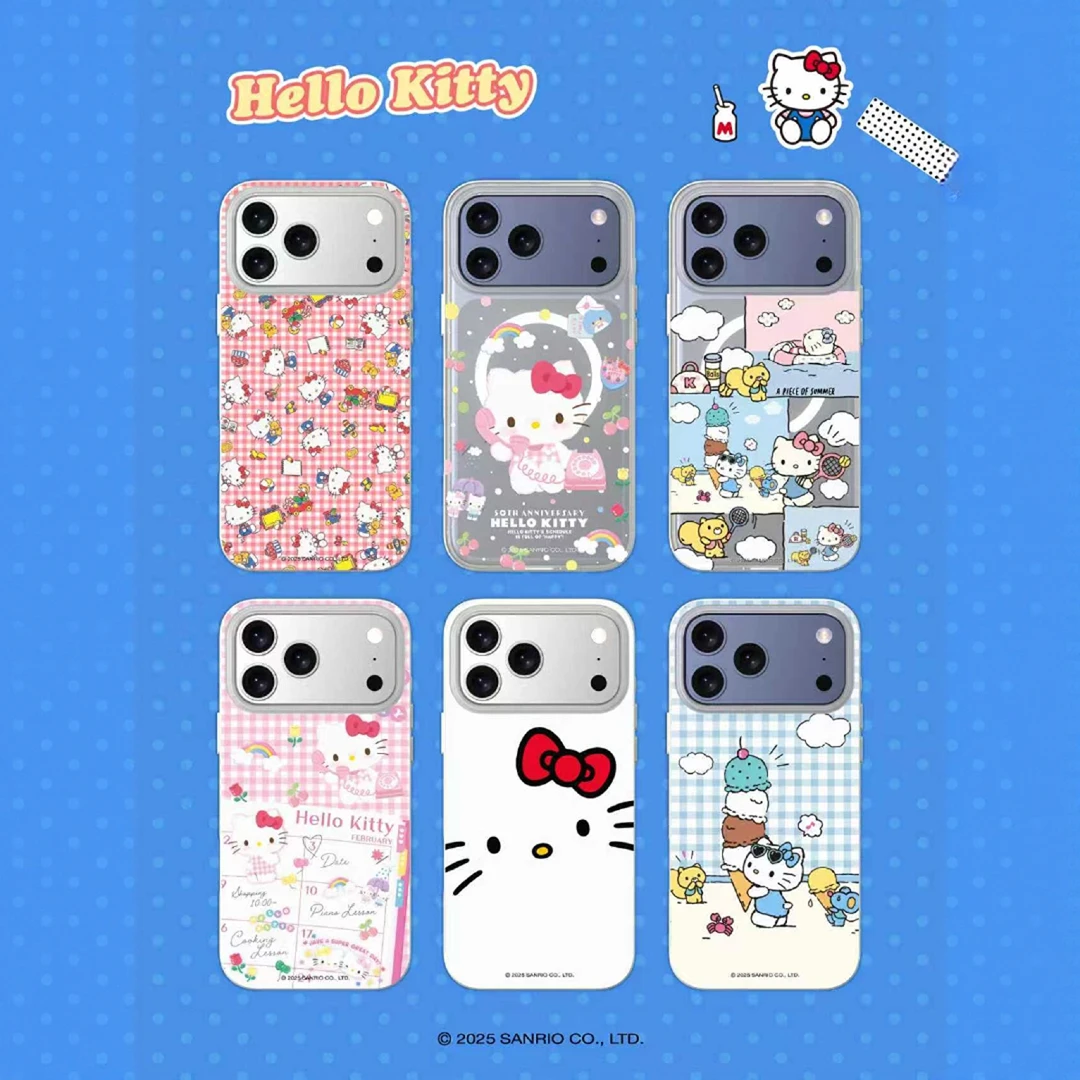 zrbKT联名款粉色可爱少女系列15适用苹果17手机16软边磨砂手机壳