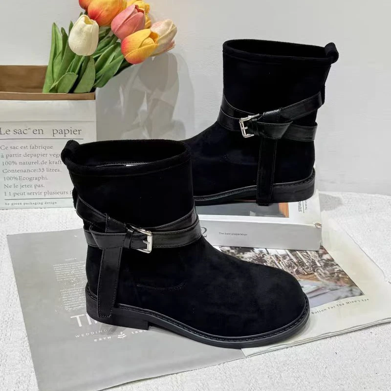 5212  新款时尚厚底法式瘦瘦靴时装短靴四季款