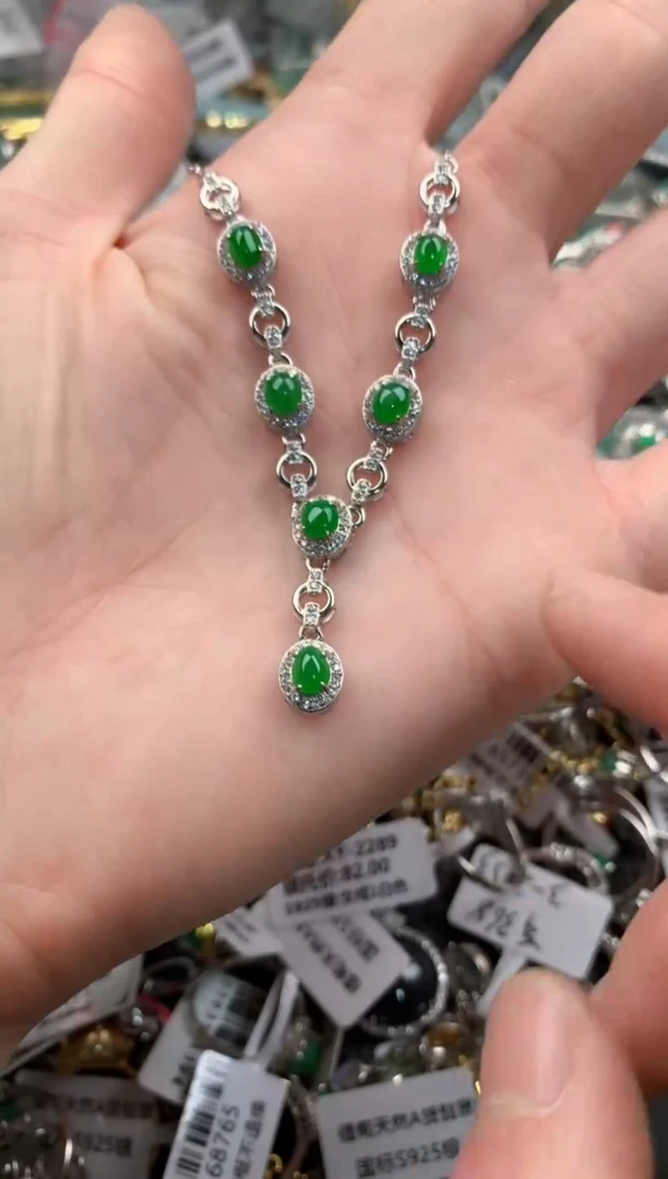 银S925镶嵌戒指翡翠1                         7