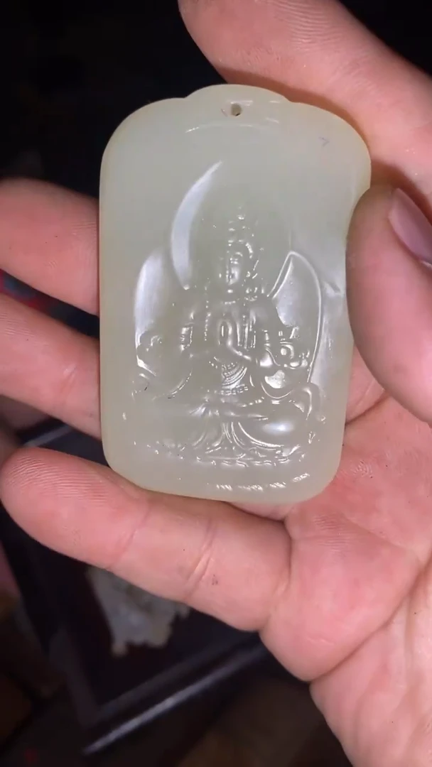 【闪购商品】香榧木暮素优选一笔筒盒观音牌一一福利