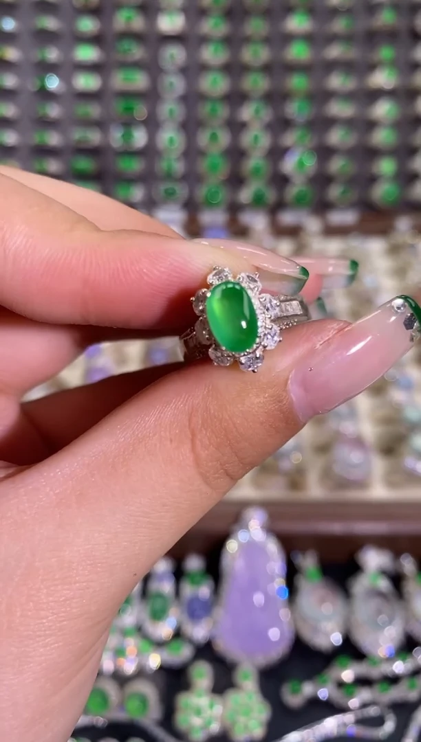 未镶嵌戒指翡翠天然缅甸A货翡翠未镶嵌 粉丝福利