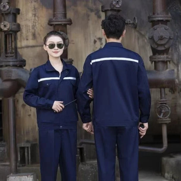 春秋款防酸碱工作服劳保服套装防静电耐脏化工耐腐蚀工厂车间