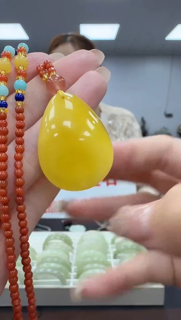 蜜蜡颈饰未镶嵌多样性发其一z