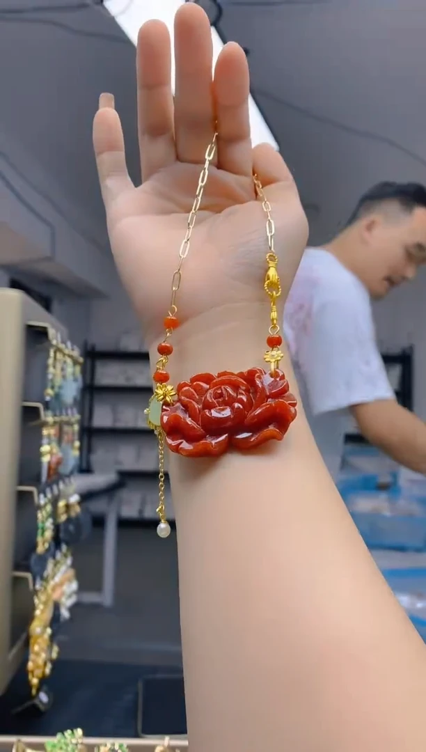 【闪购商品】翡翠耳饰合金0128翡翠锁骨链