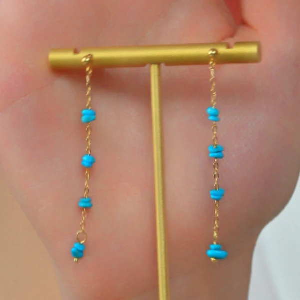 V姐|心选|美松暴力蓝随行耳坠