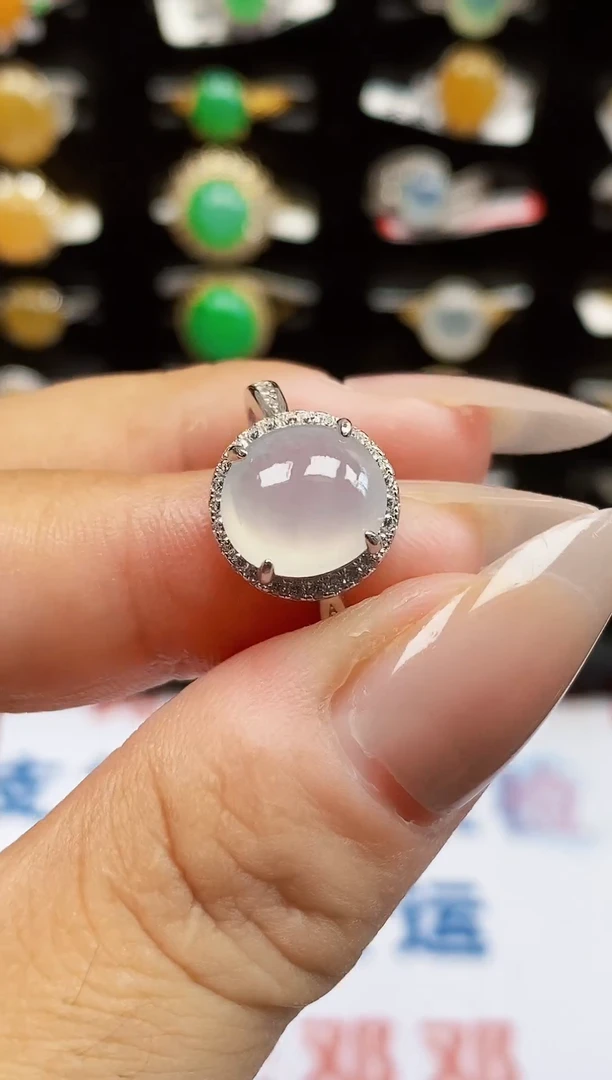 银S925镶嵌戒指翡翠2558