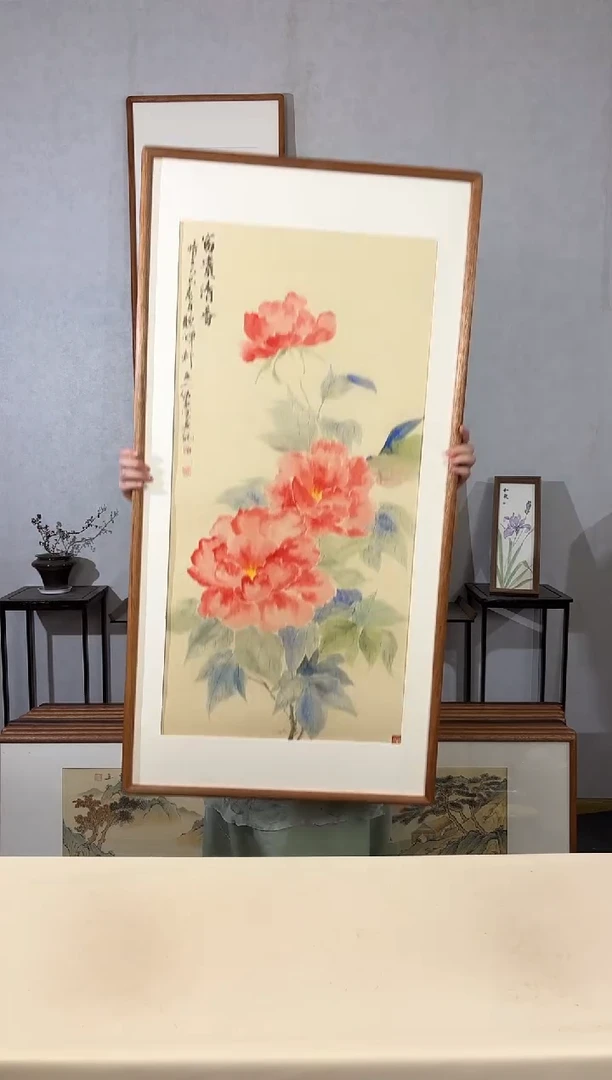 国画手绘*富贵清香（牡丹）*62*122cm