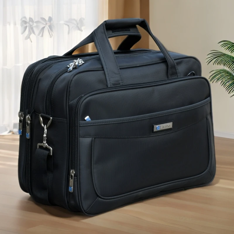 超大号大容量电脑包新款单肩斜挎包加厚商务手提包出差旅行公文包