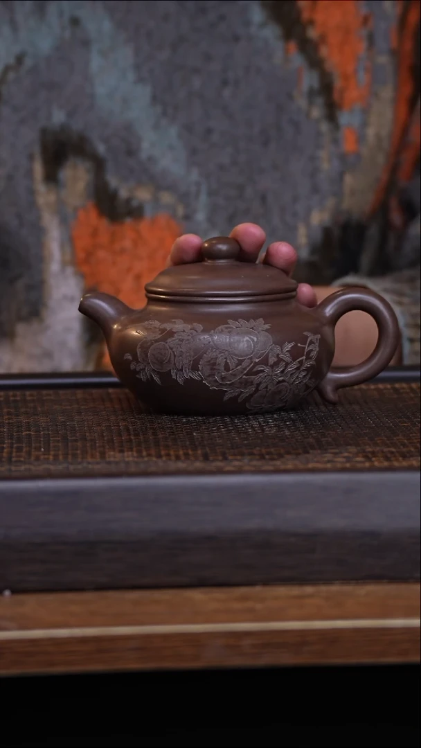 茶壶紫砂宜兴手工原矿紫砂壶001带双证书