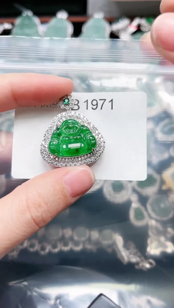 【闪购商品】翡翠颈饰未镶嵌赠皮绳1971