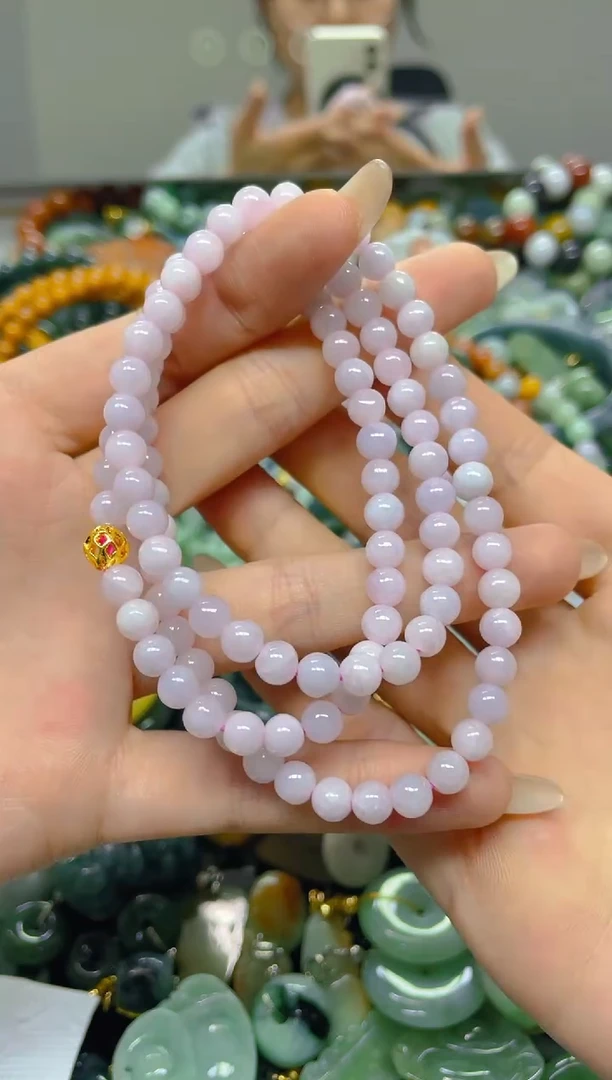 颈饰未镶嵌翡翠5MM/ T /翡翠A货，一件也是批发价