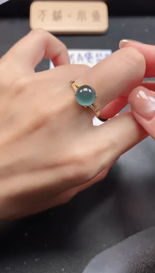 银S925镶嵌戒指翡翠54151