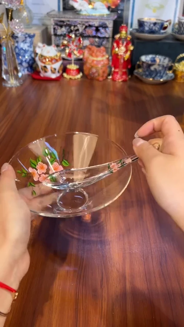 154手绘樱花沙拉碗