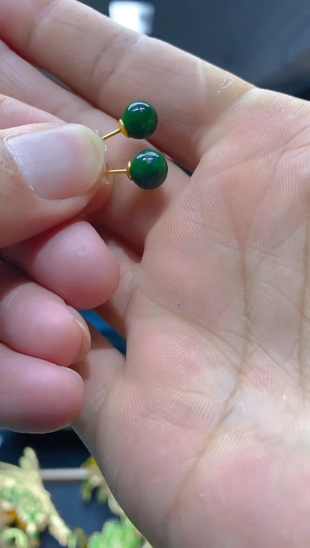 【闪购商品】翡翠耳饰合金26翡翠耳钉