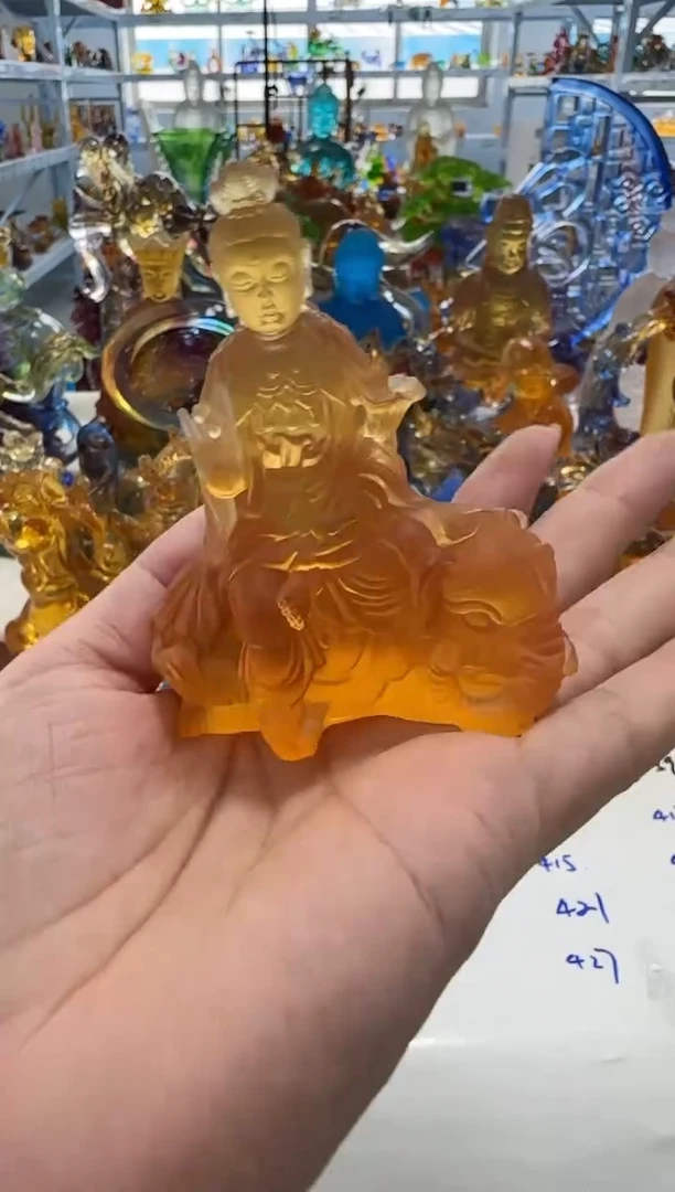 手工艺品琉璃普贤