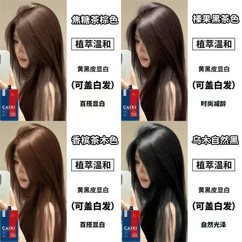 【潮色 大容量】植萃染发膏 安心染发 流行色 免漂在家染发zl-YN1