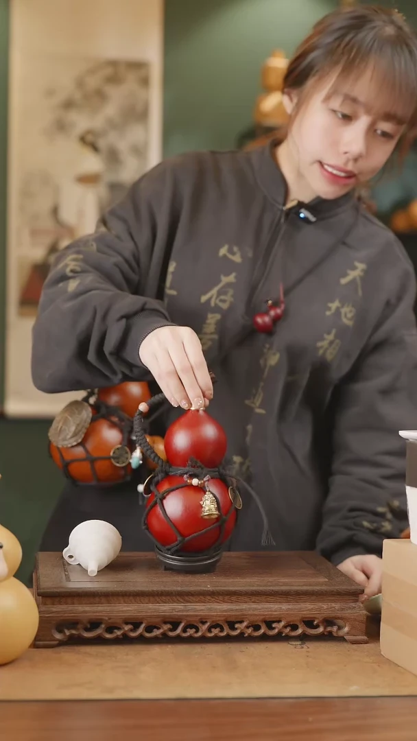 【闪购商品】143号精品天然大漆工艺防渗内胆酒葫芦~