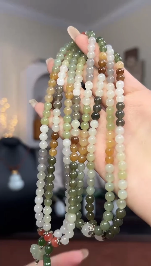 颈饰未镶嵌和田玉6mm 和田玉项链 多样性发其一