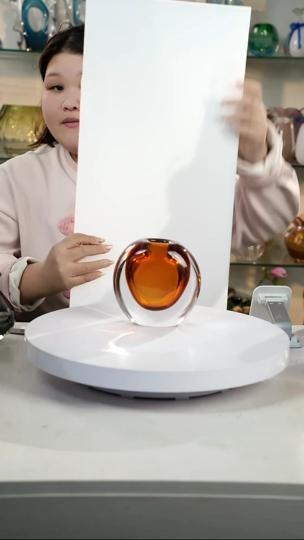 【闪购商品】琉璃【弘扬】高轻奢琉璃花器微瑕福利高14