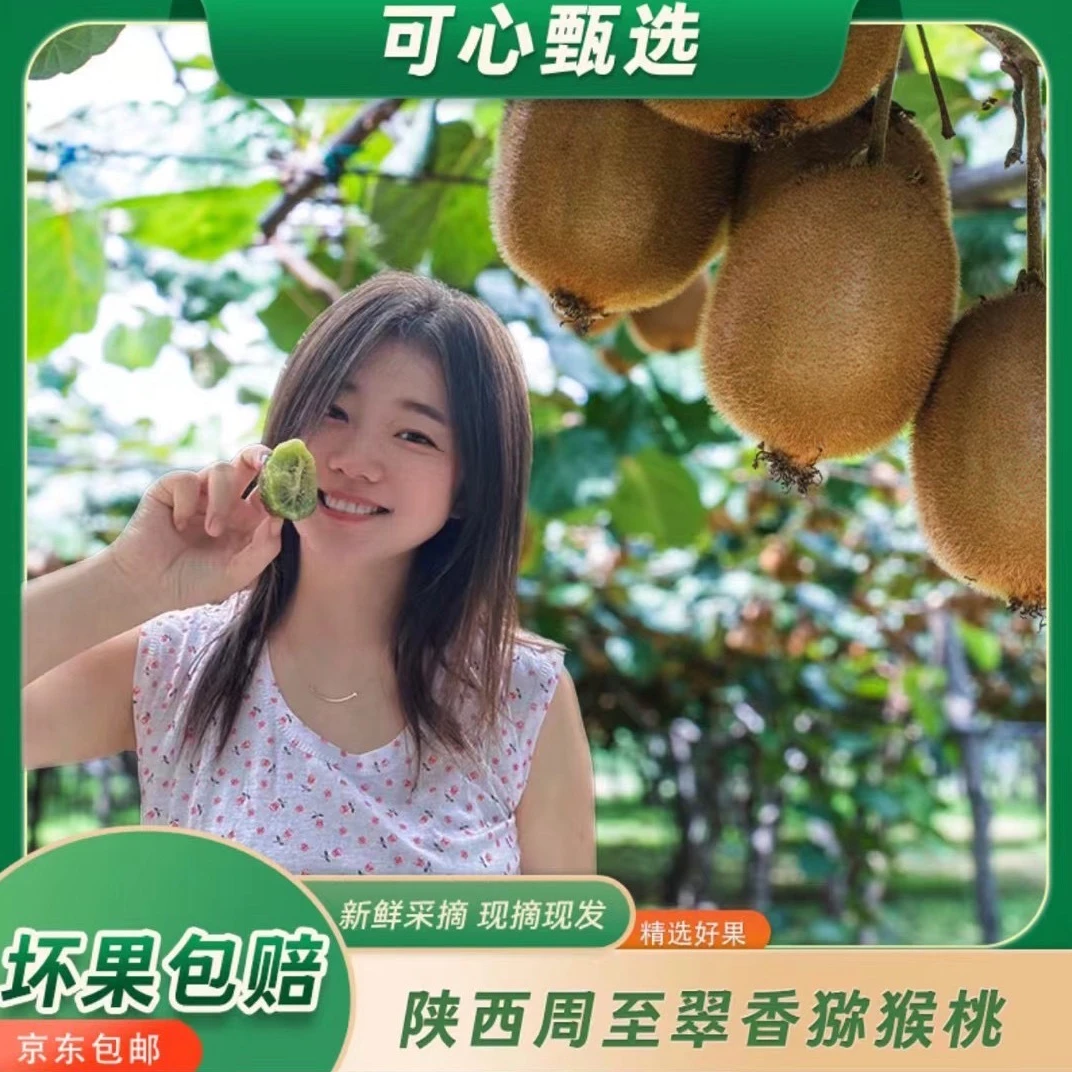 【京东快递】可心家正宗陕西周至翠香猕猴桃大果110-130g新鲜包邮