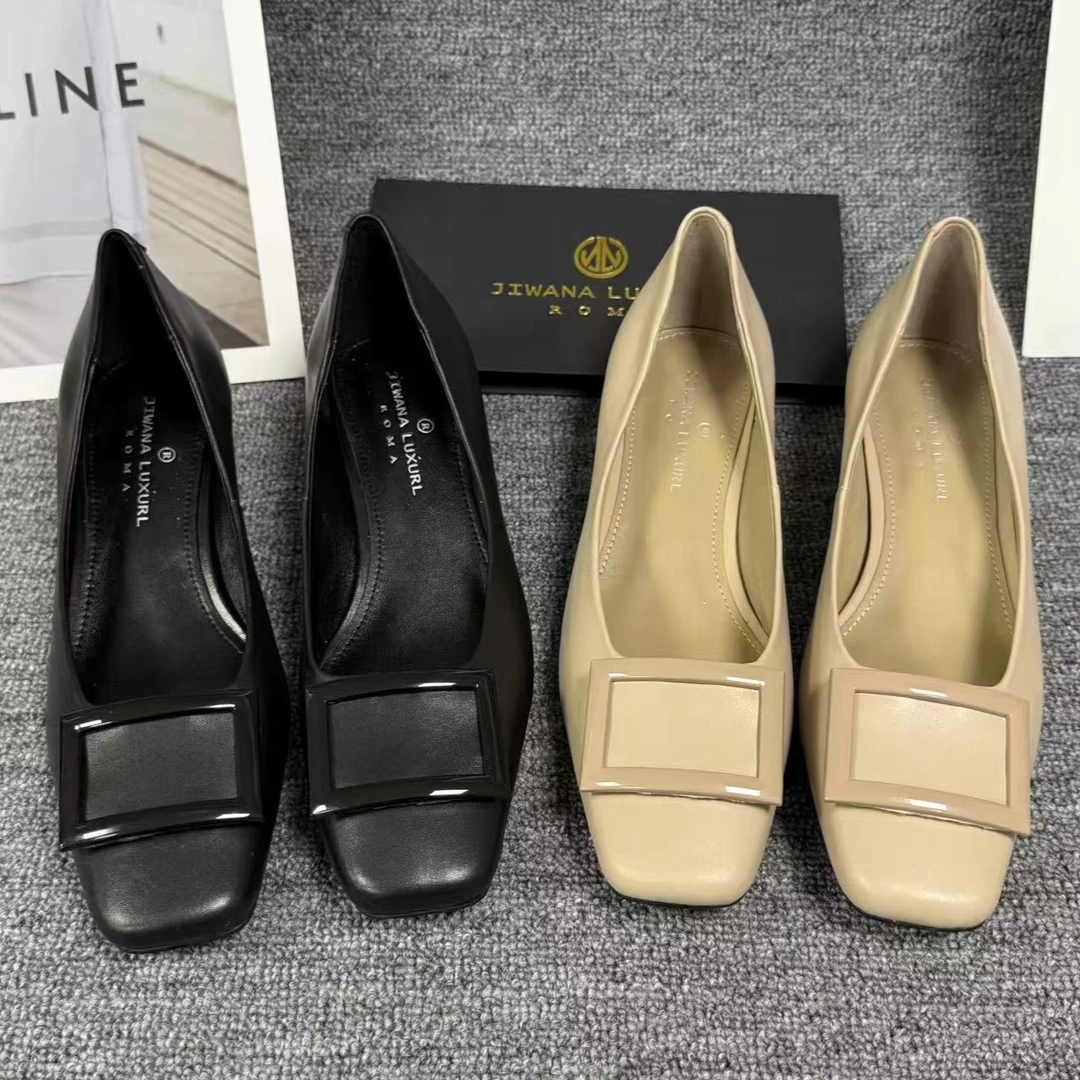 【双11】[JL早春新品]JIWANA LXUXRL 女士4CM低跟单鞋休闲鞋8028