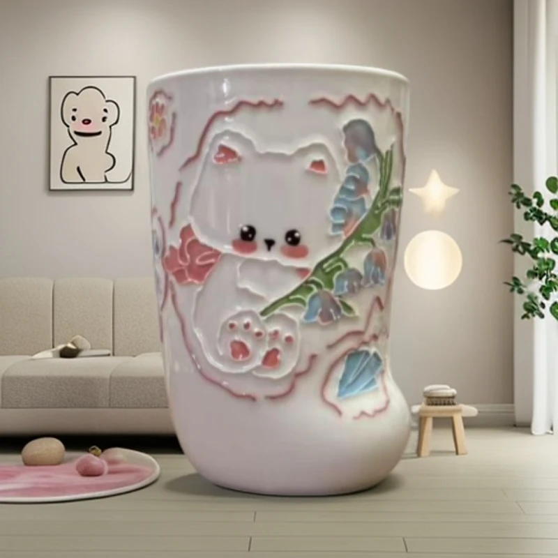 手工手绘可爱小熊脚脚杯XP230