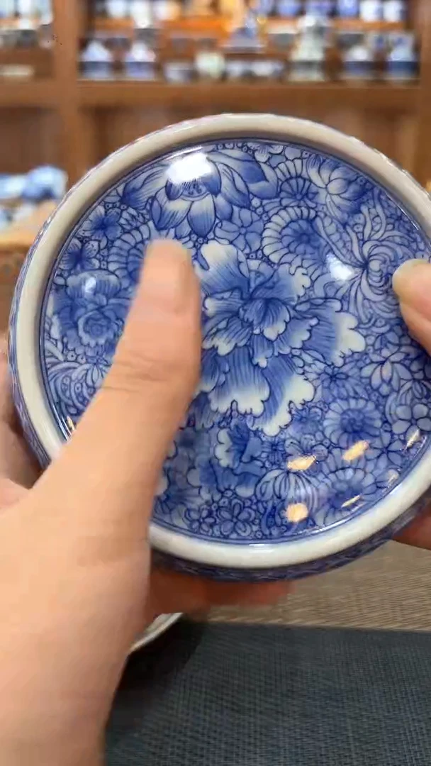 【闪购商品】青花万花盖置盖置