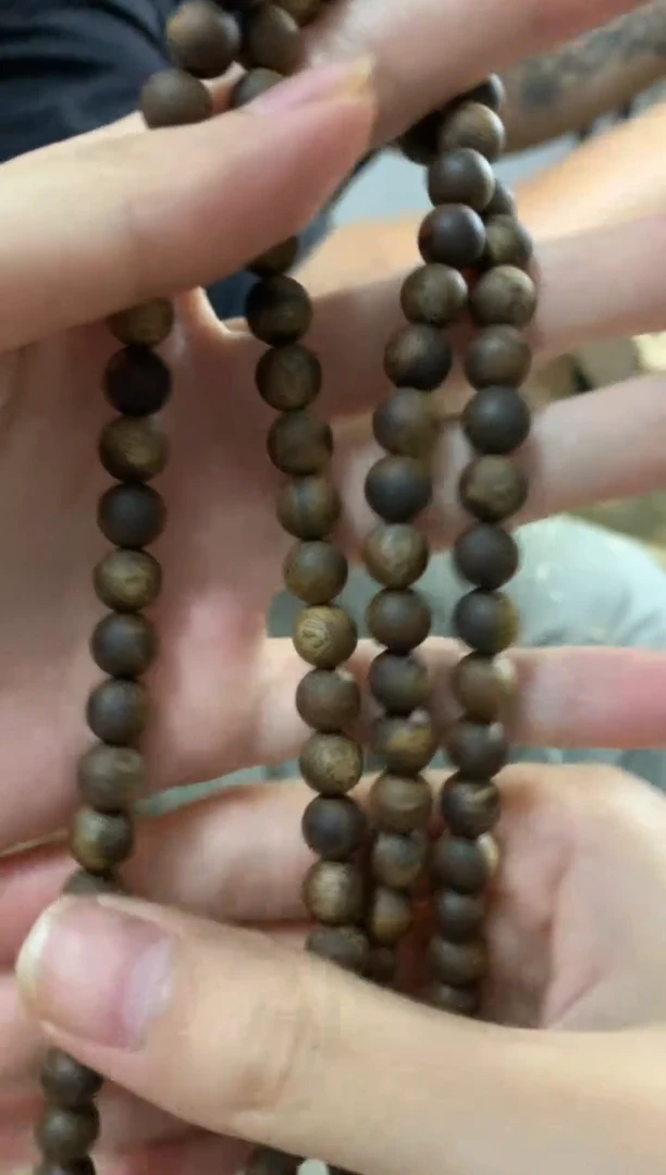 手串沉香沉香奇楠手串0.7圆珠多圈 20克+多样性发货一件