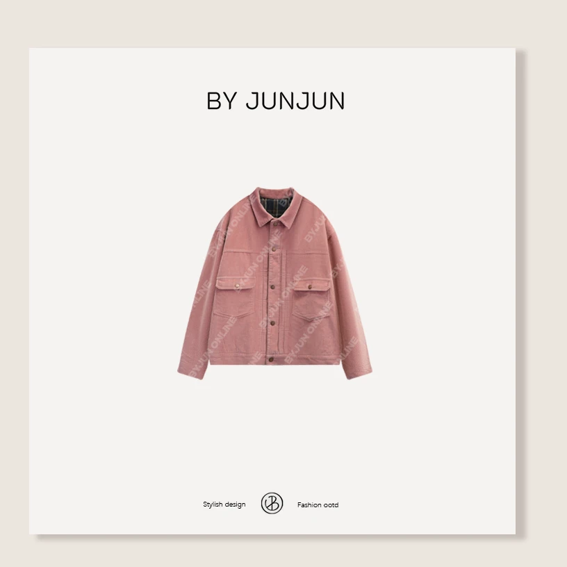 ByJunjun【芭乐】超糯感条绒棉外套秋冬新款女装