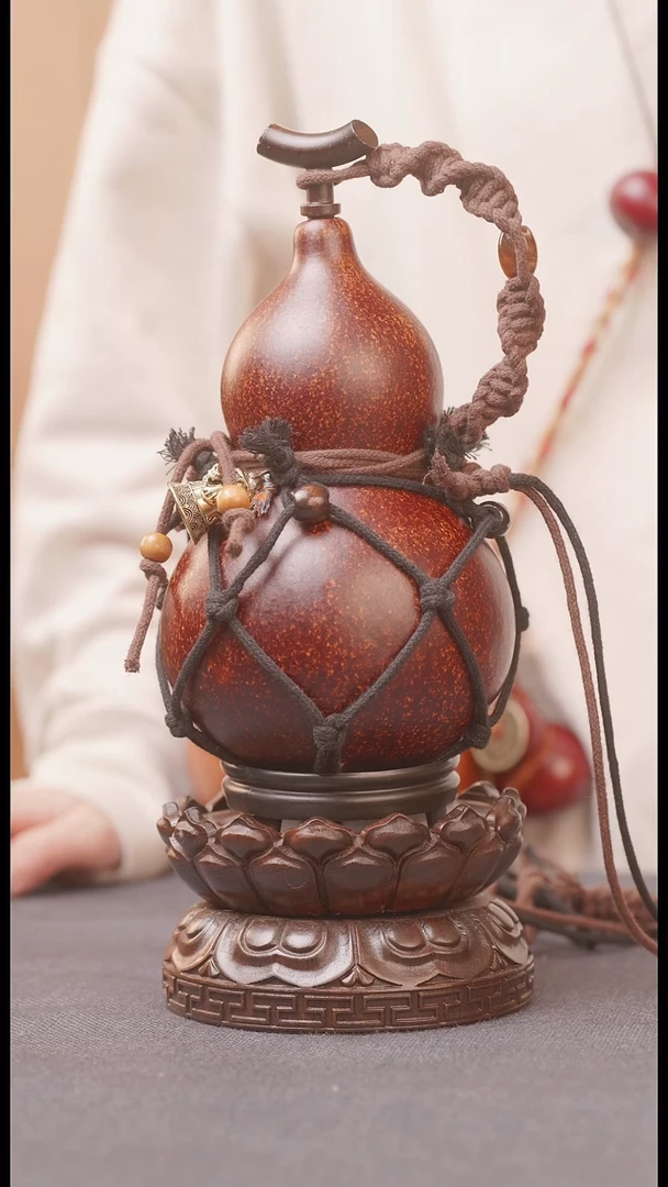 1796号链接精品大漆葫芦现货现发[一物一拍]不包含莲花底座