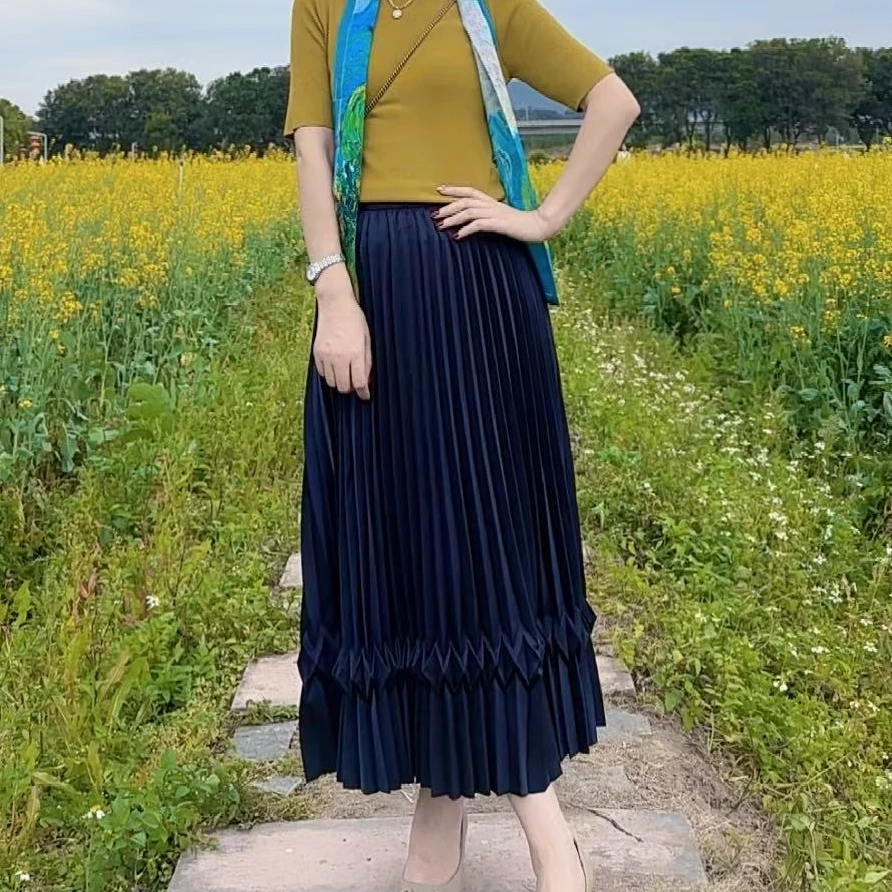 新款设计感小众立体百褶裙半身裙211