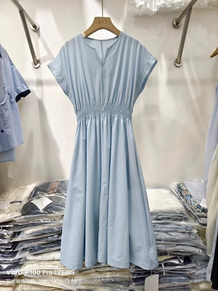 密娜贝尔0554收腰纯棉连衣裙