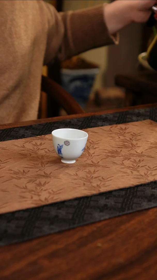 【闪购商品】杯子聚澜堂粉彩童子皮球花直口杯6号