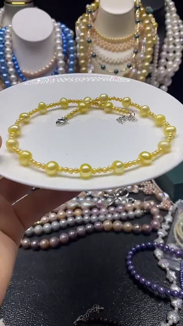 颈饰未镶嵌淡水珍珠多人