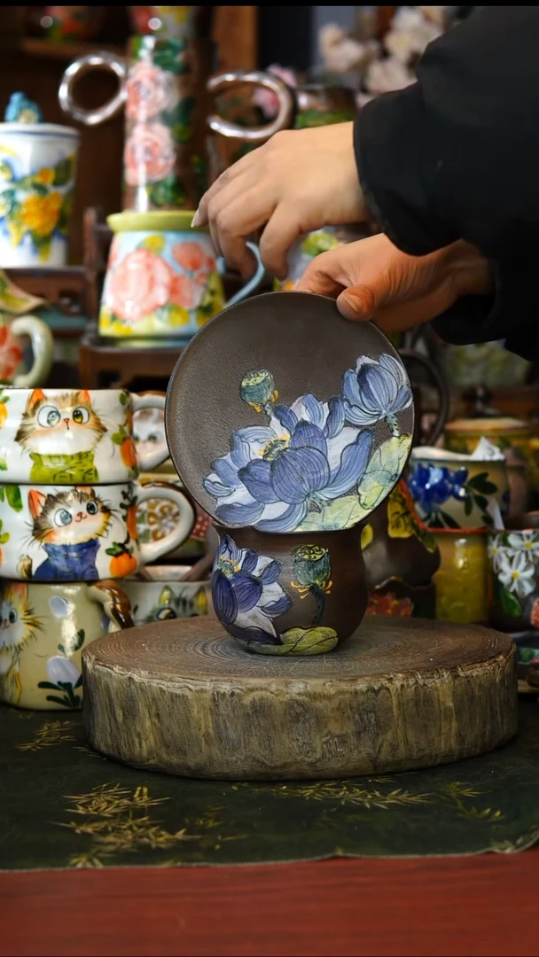 陶瓷59景德镇手工手绘釉下彩