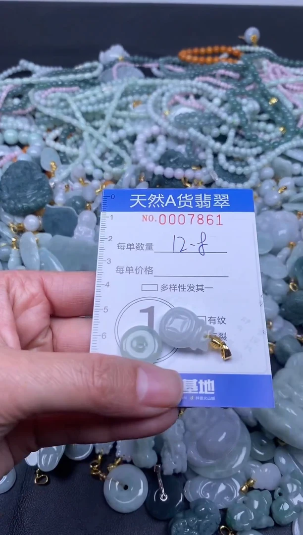 颈饰未镶嵌翡翠天然A货翡翠007861