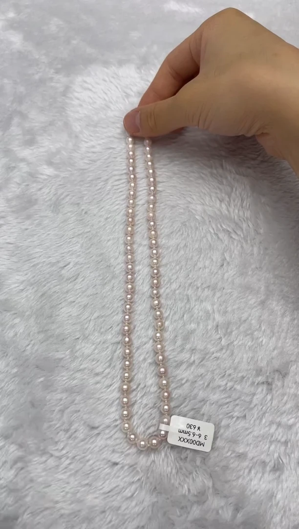 海水珍珠银S925镶嵌项链AK6-6.5mm