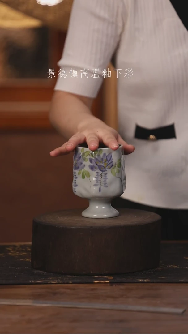 陶瓷景德镇高温釉下手绘陶瓷013