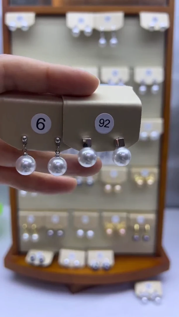 未镶嵌耳饰淡水珍珠92+6